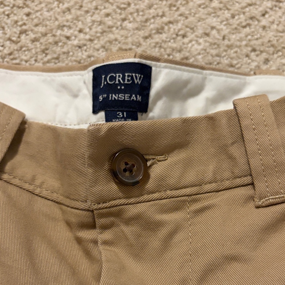 J. Crew Men's 5 inch Khaki/Tan Chino Pants